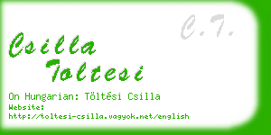 csilla toltesi business card