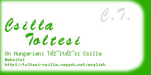 csilla toltesi business card